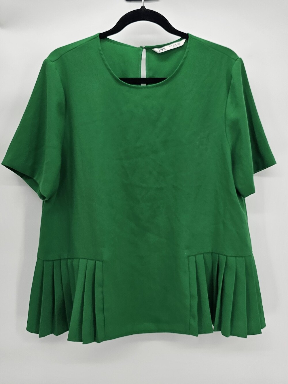 Zara Green Women's Top XL Vivid Emerald